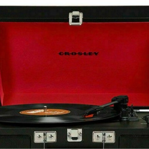 Crosley Black and Red Vinyl Record Player